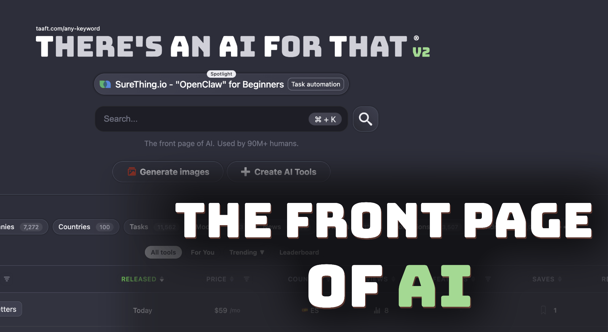 There's An AI For That 网站截图