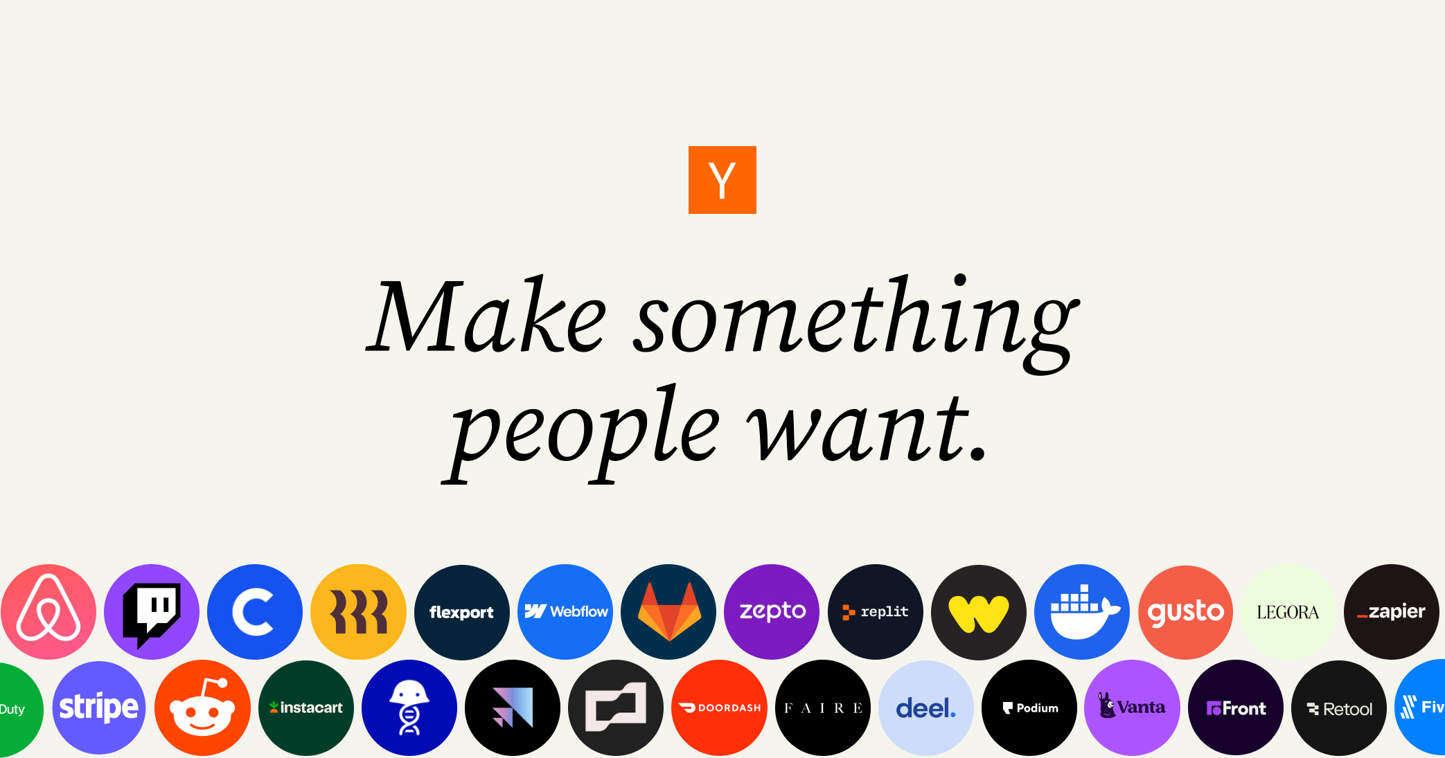 Screenshot of YC Startup Library