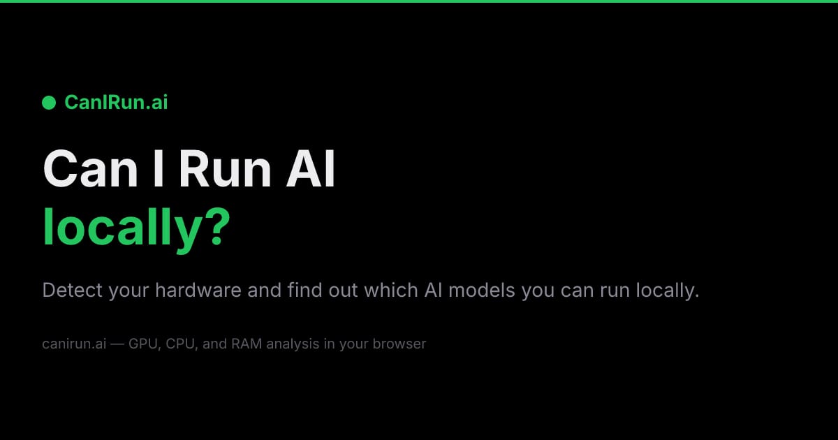 Screenshot of CanIRun.ai