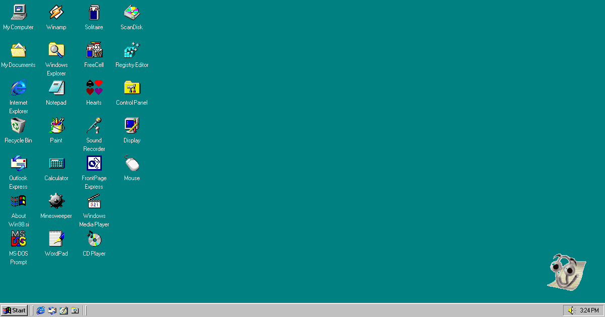 Screenshot of Windows 98 Online